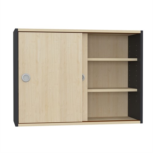 Foxis opzetkast - B900 x D300 x H660 mm - ahorn-antracietgrijs