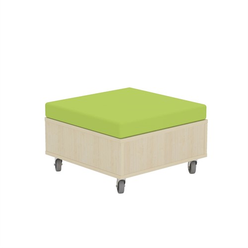 Foxis zitelement klein met kussen - B600 x D600 x H380 mm - ahorn-avocadogroen