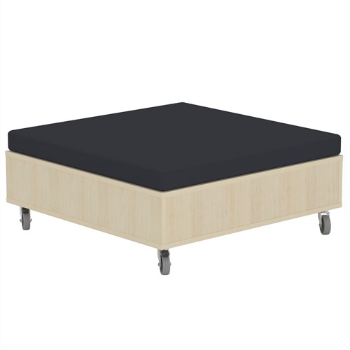 Foxis zitelement groot met kussen - B900 x D900 x H380 mm - ahorn-antracietgrijs