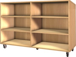 Storix boekenkast dubbelzijdig breed