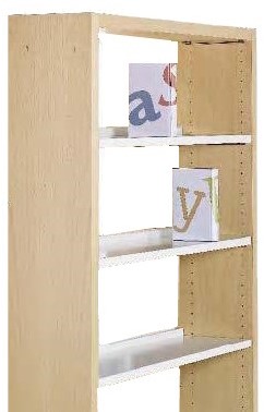 Helsinki wand aanbouw (R.10/4) - 5x legbord hout - H1800xB900xD275 mm - decor 2